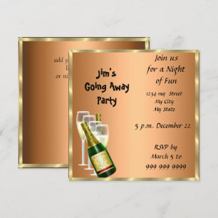 Farewell Party Invitation Card au revoir