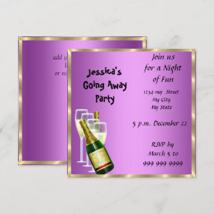 Farewell Party Invitation Card au revoir