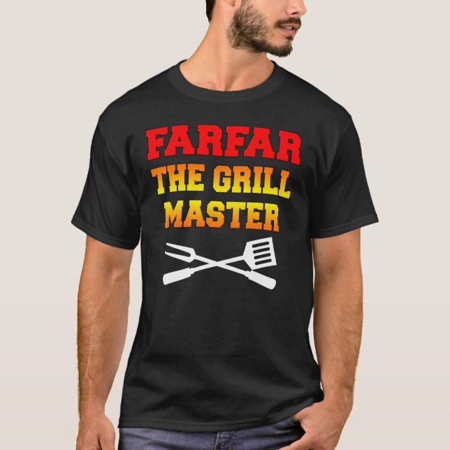 Farfar der Grill-Meister T-Shirt (Vorderseite)