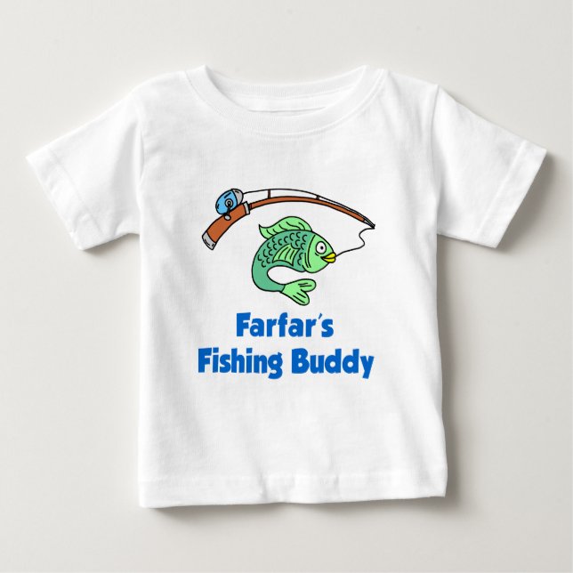 Farfars Fischen-Freund Baby T-shirt (Vorderseite)
