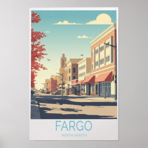 Fargo City North Dakota Reiseplakat Poster