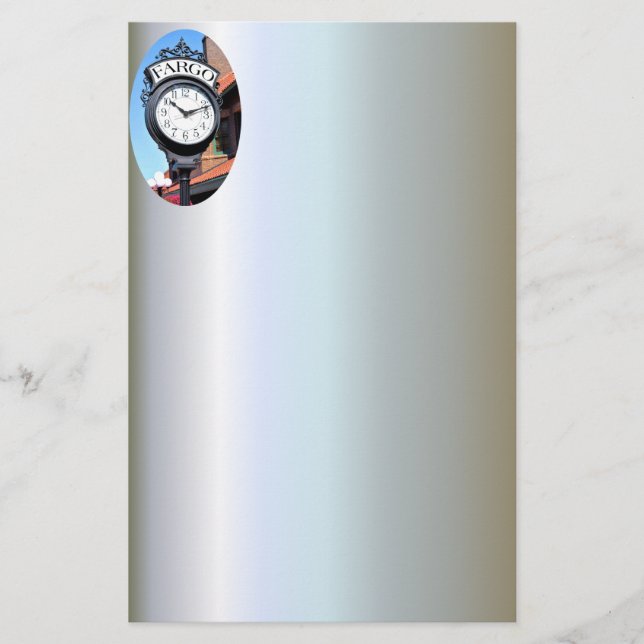 Fargo Clock Briefpapier (Vorderseite)