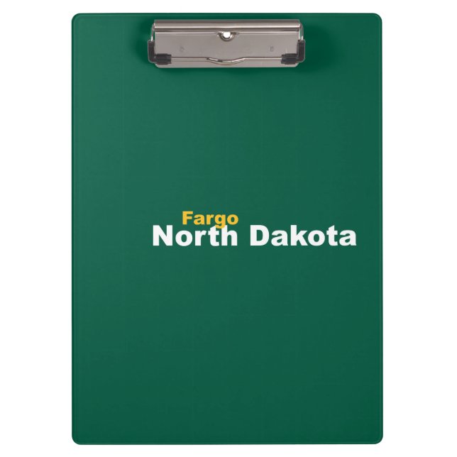 Fargo, North Dakota Clipboard Klemmbrett (Vorderseite)