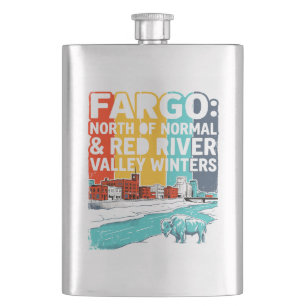 Fargo North Dakota Red River Valley Winterlandscha Flachmann