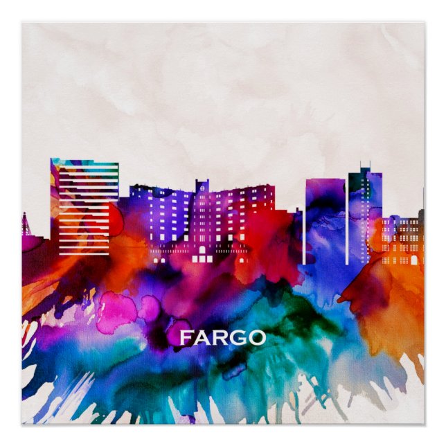 Fargo Skyline Poster (Vorderseite)