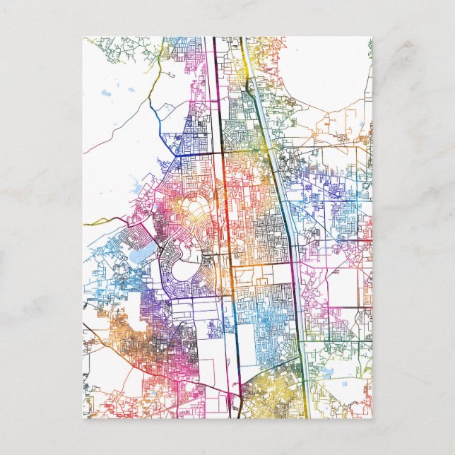 Faridabad Haryana city Map Postkarte (Vorderseite)