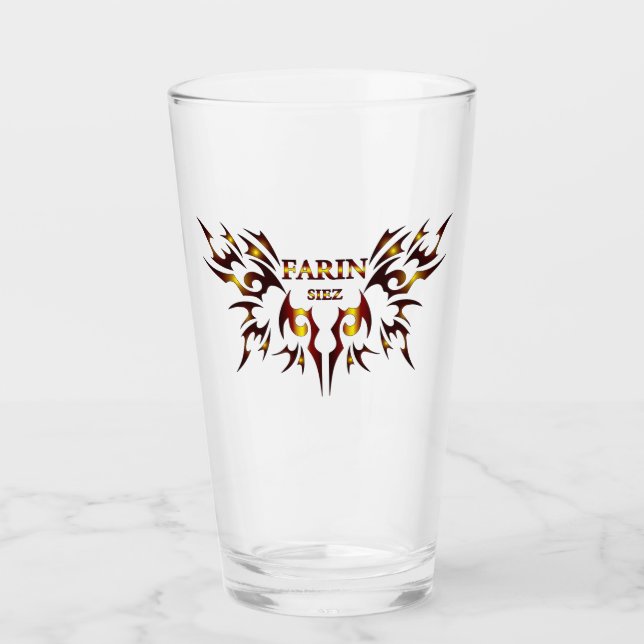 Farin Siez Trinkgeschirr Glas (Vorderseite)