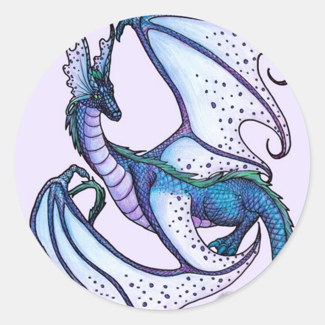 Fariy Dragon Runder Aufkleber (Vorderseite)