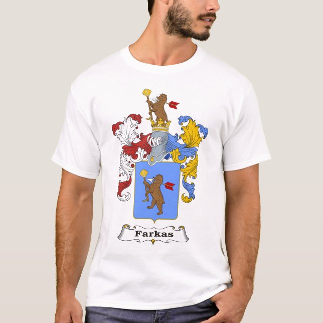 Farkas Familien-ungarisches Wappen T - Shirt (Vorderseite)