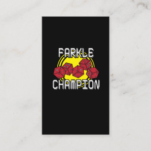 Farkle Meister - lustiges Würfel-Sprichwort, Visitenkarte