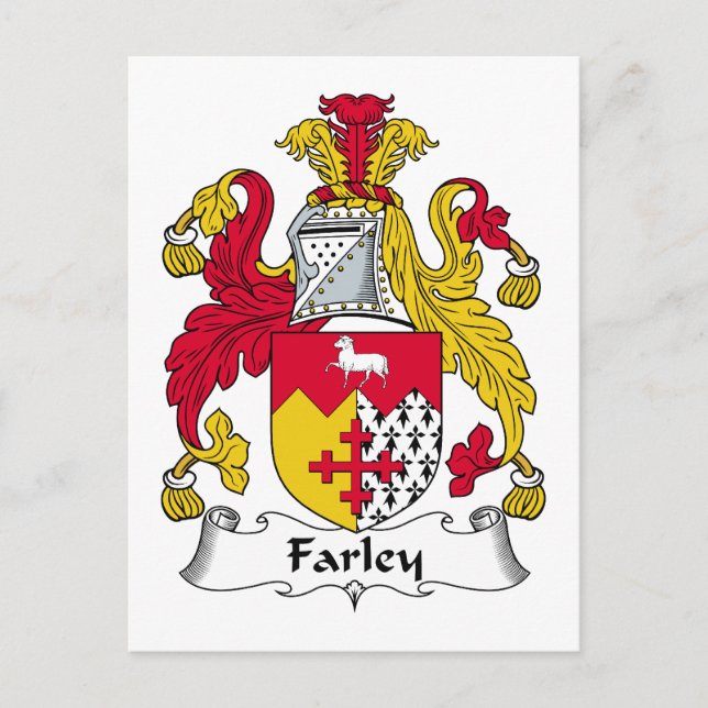 Farley Familienwappen Postkarte (Vorderseite)