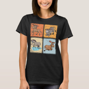 Farm Animal Bauer Donkey Lover Pop Art Baby Donke T-Shirt