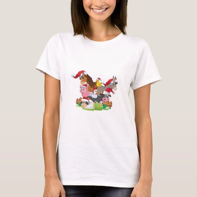 Farm Animal Christmas T-Shirt (Vorderseite)