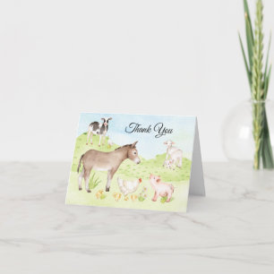 Farm Animal Danke Cards