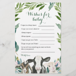 Farm Animal Green Boy wünscht sich ein Baby