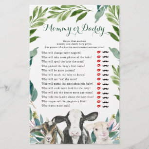Farm Animal Greenery Boy Mommy oder Daddy Games