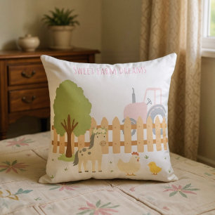 Farm Animal Kinderzimmer Pillow Sweet Farm Dreams Kissen