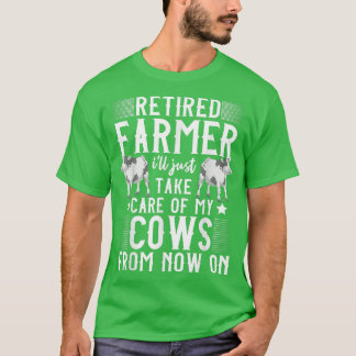Farm Animal Lover Retired Farmer Farming Retiremen T-Shirt