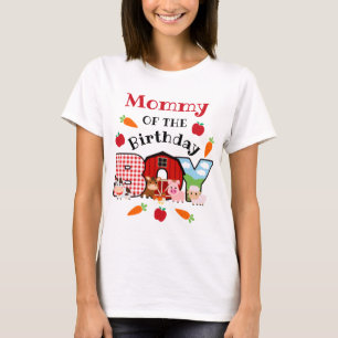 Farm Animal Mommy of the Birthday Boy   Barnyard T-Shirt