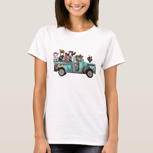 Farm Animal Truck Shirt For Birthday Gift For (Vorderseite)