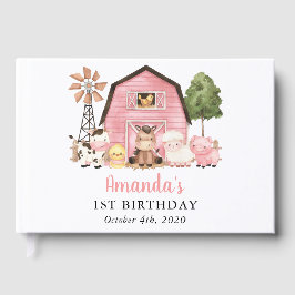 Farm Animals, Cute Animals, Barn, First Birthday Gästebuch