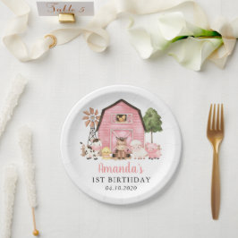 Farm Animals, Cute Animals, Barn, First Birthday Pappteller