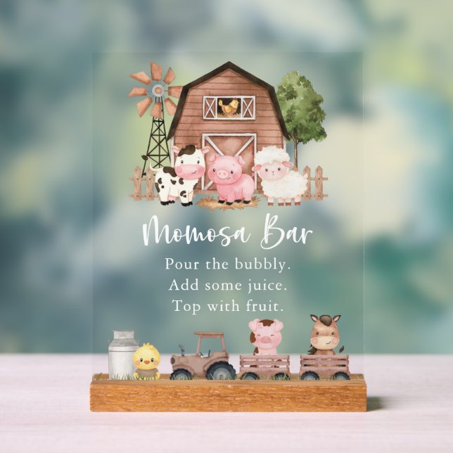 Farm Animals, Cute Animals, Brown Barn, Momosa Bar (Neutre)