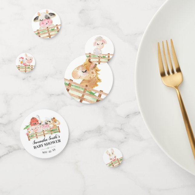 Farm Baby Animals Baby Shower Confetti Konfetti (Gruppe)