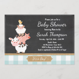 Farm Baby Dusche Einladung Country Baby Boy Blue