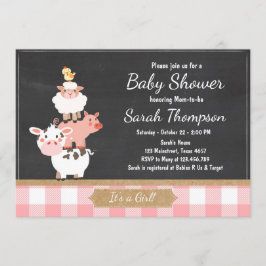 Farm Baby Dusche Einladung Country Baby Girl Pink
