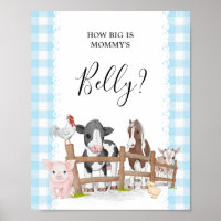 Farm Baby Shower Guess How Big is Mommy's Belly
