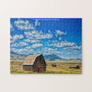 Farm Barn Montana. Puzzle
