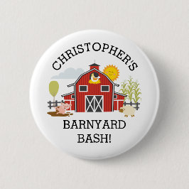 Farm Barnyard Birthday Old Macdonald Button