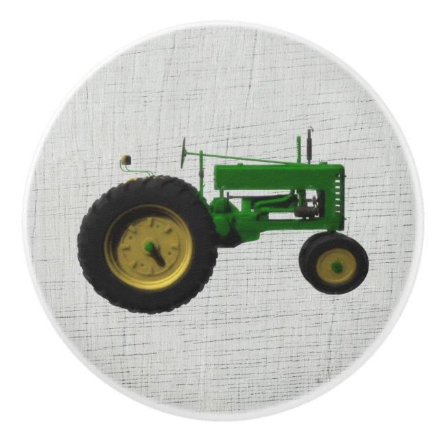 Farm Barnyard Country Traktor Barn Dresser Keramikknauf (Vorderseite)