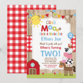 Farm Birthday Einladung Barnyard Geburtstagspartei