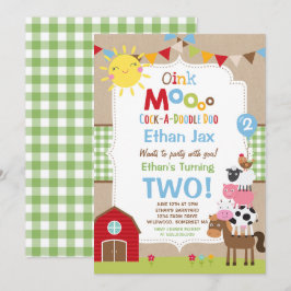 Farm Birthday Einladung Barnyard Geburtstagspartei