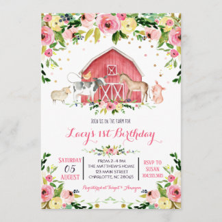 Farm Birthday Einladung, Farm Geburtstag Einladung