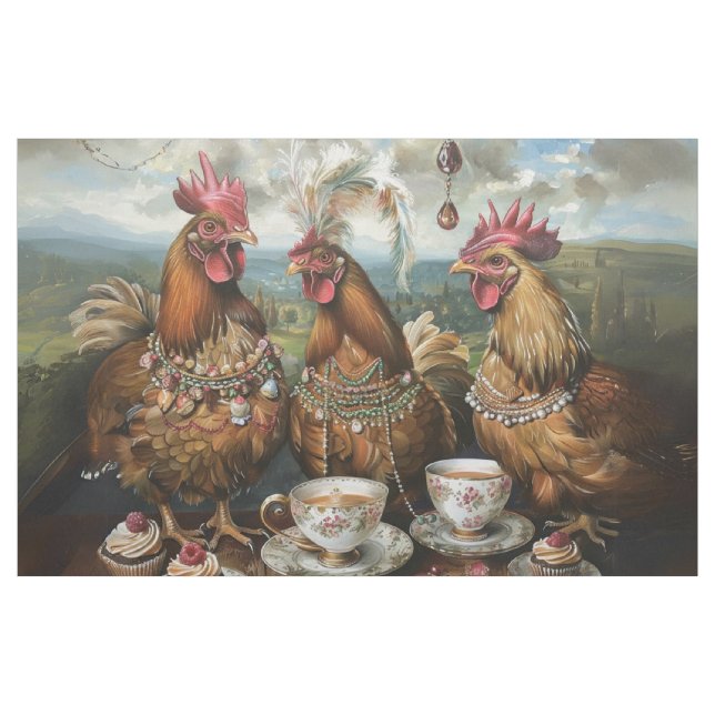 Farm Chicks Tee Party Stoff (Yard (91,4 cm))