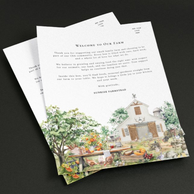 Farm CSA Welcome | Small Homestead Flyer (Von Creator hochgeladen)
