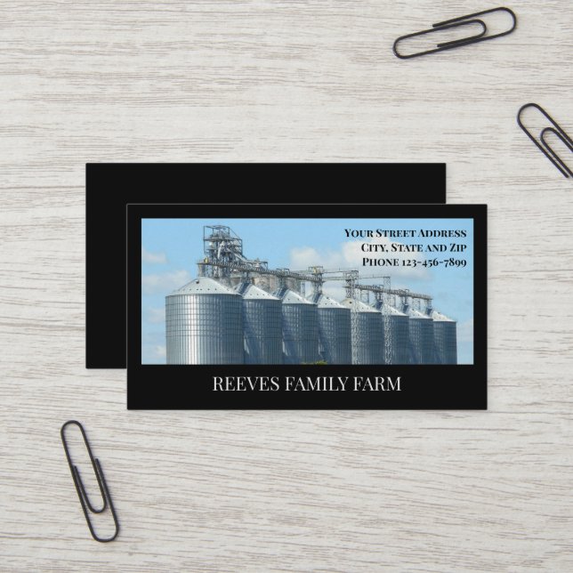 Farm Farmer Agricultural Business Cards Visitenkarte (Vorderseite/Rückseite Beispiel)