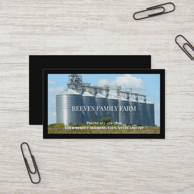 Farm Farmer Agricultural Business Cards Visitenkarte (Vorderseite/Rückseite Beispiel)