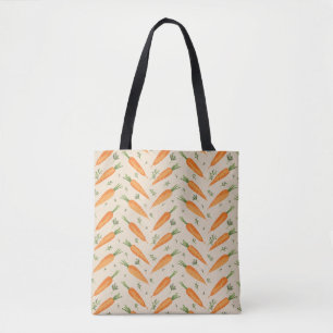 Farm-Fresh Carrot Herringbone Pattern Tasche