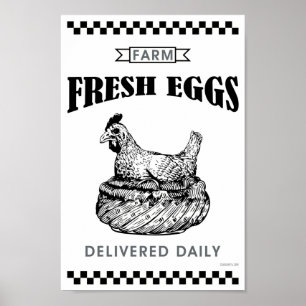 FARM FRESH EGGS POSTER