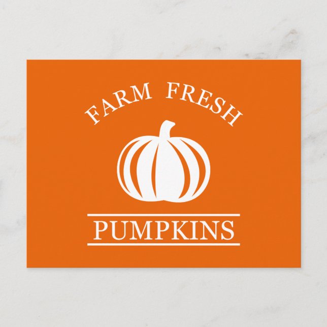 Farm fresh pumpkins feiertagspostkarte (Vorderseite)