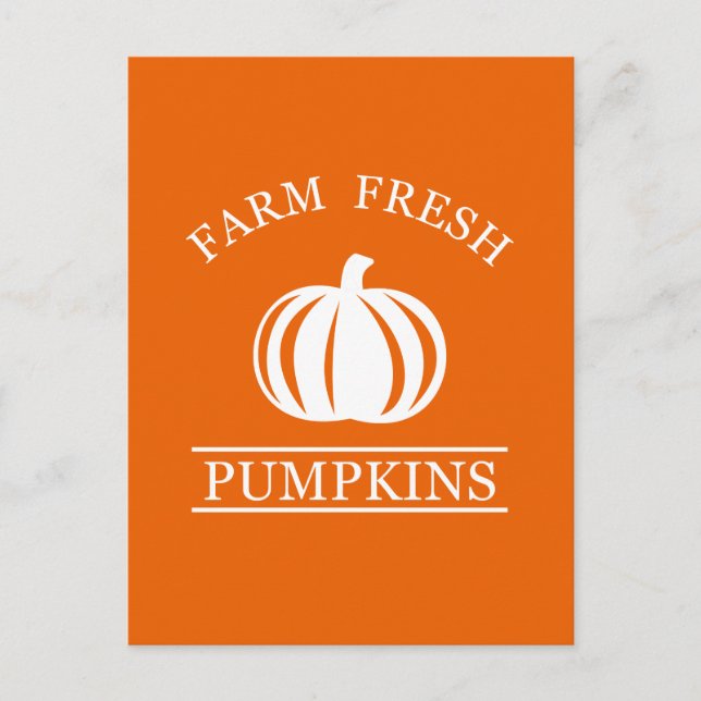 Farm fresh pumpkins postkarte (Vorderseite)