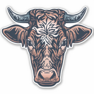 Farm Friend Cattle Face Aufkleber