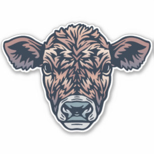 Farm Friend Cattle Face Aufkleber