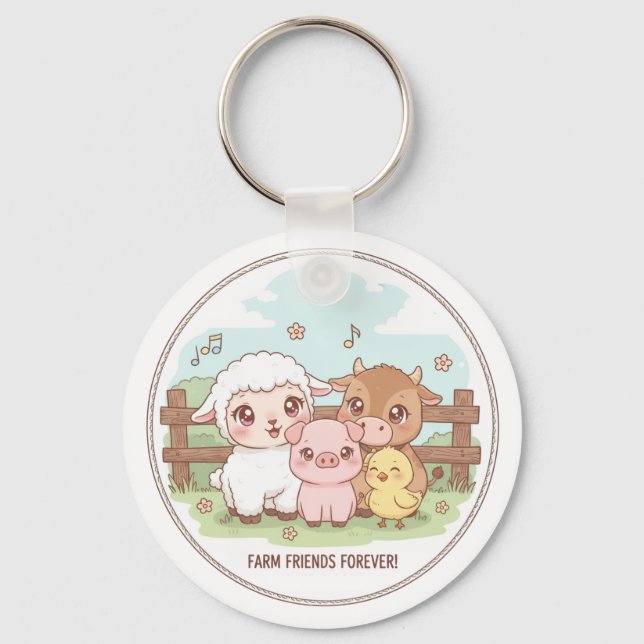 Farm friends forever - cute & cozy schlüsselanhänger (Vorderseite)