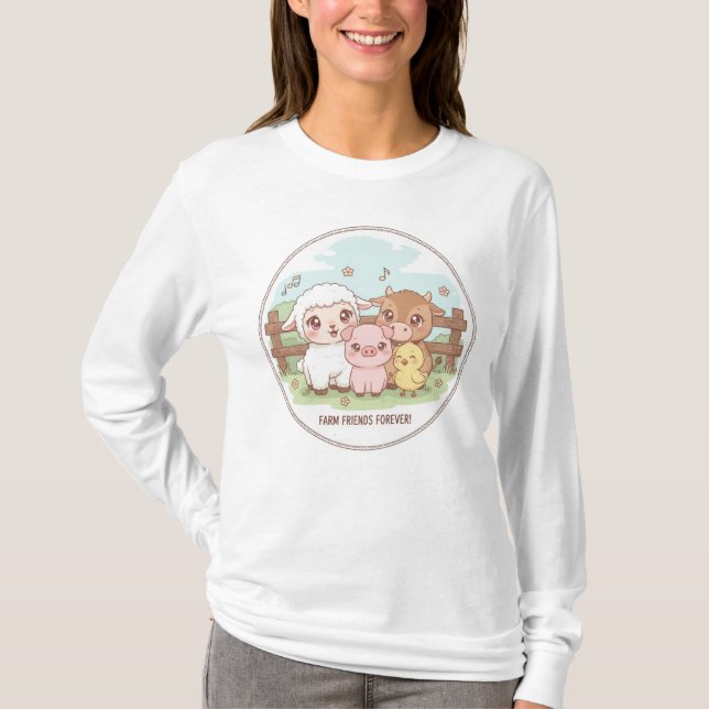 Farm friends forever - cute & cozy T-Shirt (Vorderseite)