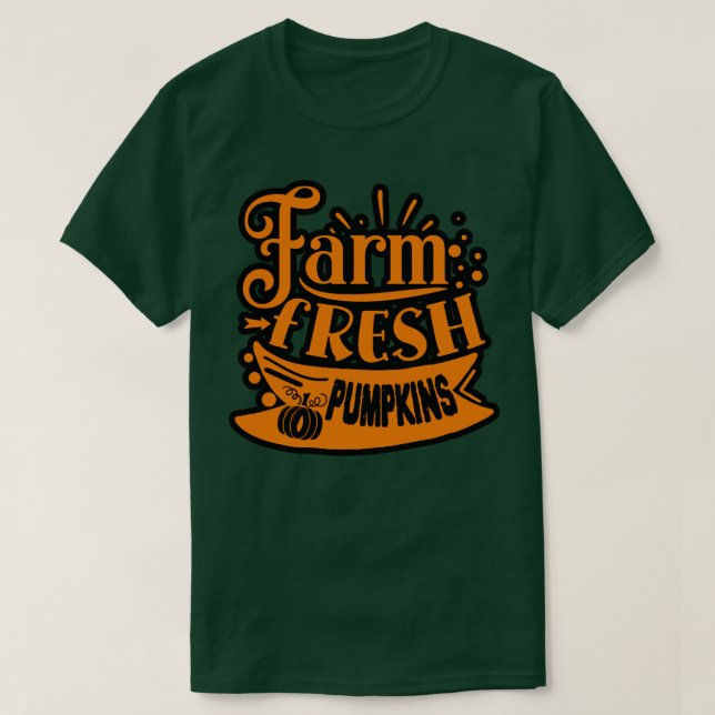 FARM FRIH PUMPKINS FUNNY ERNTEDANK T-Shirt (Design vorne)